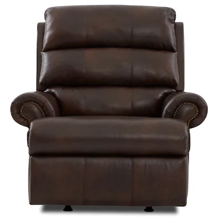 Power Reclining Chair with Nailheads, USB Charging Port, Power Headrest